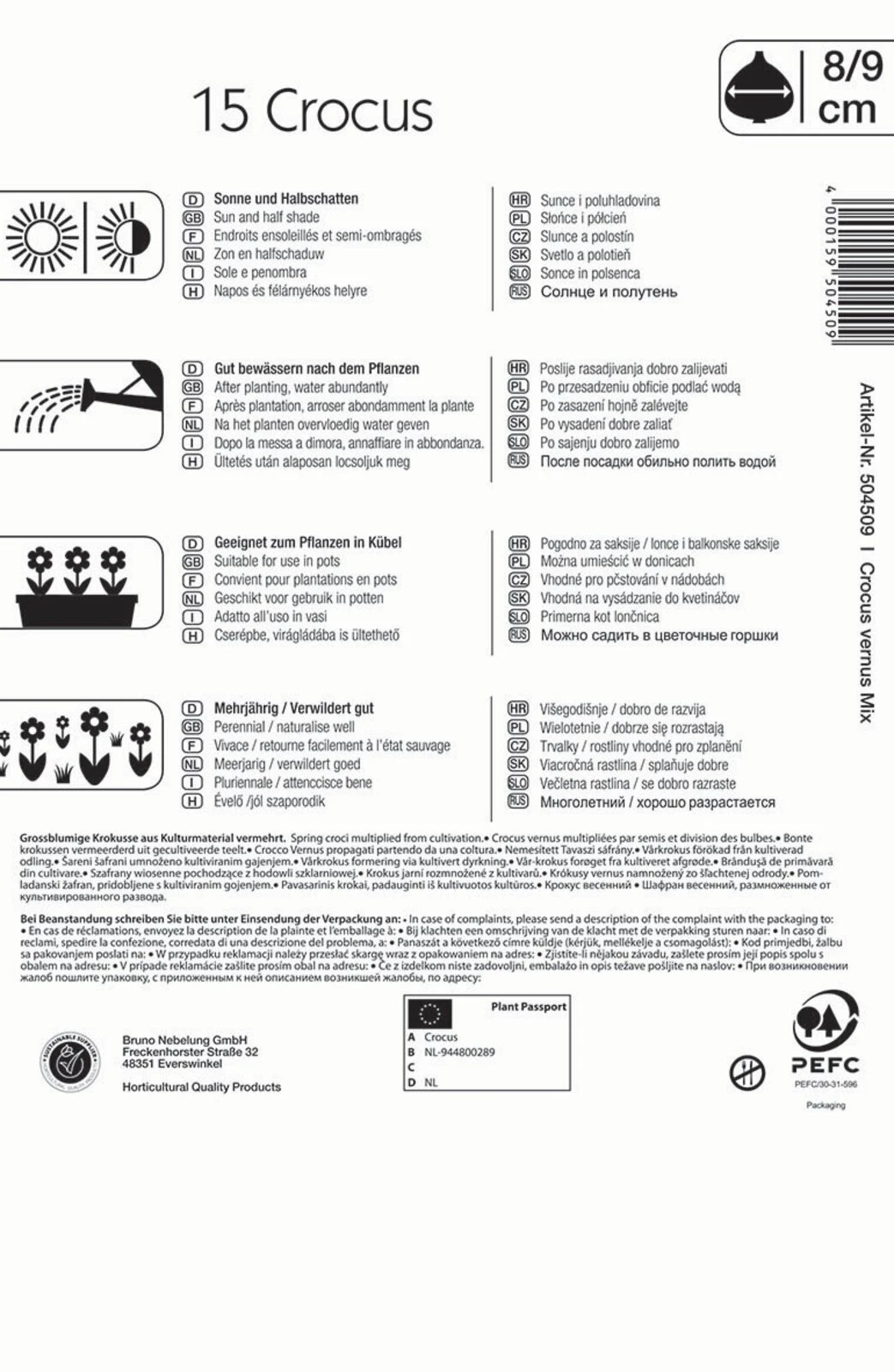 Großblumiger Krokus Mischung (15 Stück) | Krokuszwiebeln Von Kiepenkerl