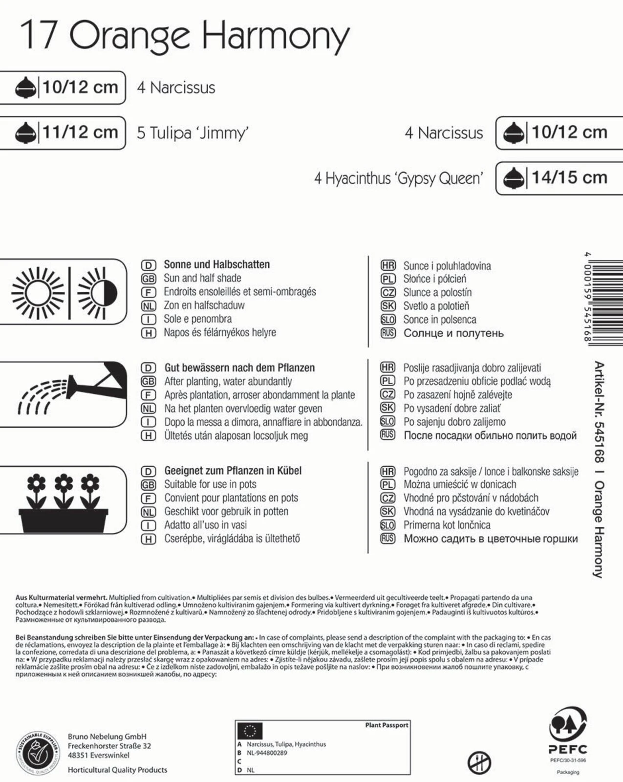Colour Symphony Orange Harmony (17 Stück) | Blumenzwiebelmischungen Von Kiepenkerl
