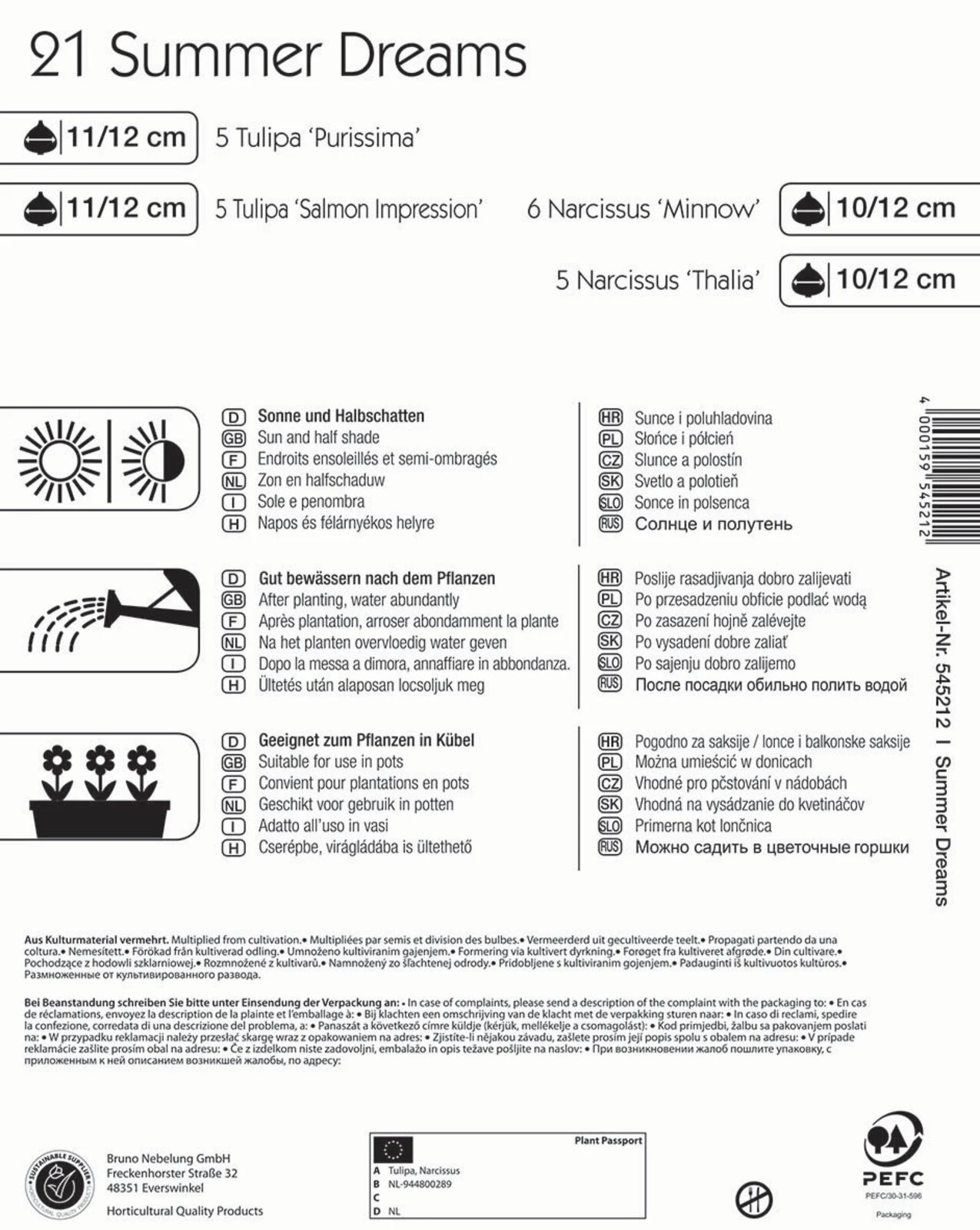 Colour Symphony Summer Dreams (21 Stück) | Blumenzwiebelmischungen Von Kiepenkerl