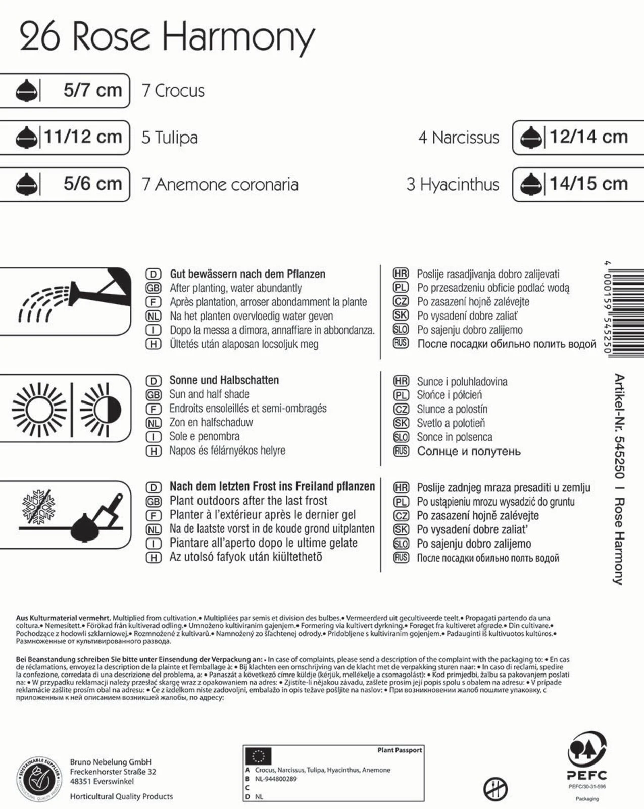 Colour Symphony Rose Harmony (26 Stück) | Blumenzwiebelmischungen Von Kiepenkerl