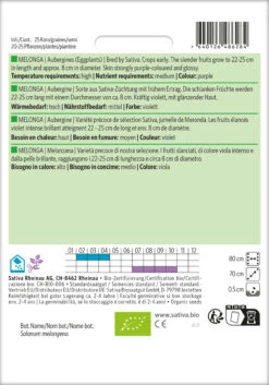 Aubergine Melonga | BIO Auberginensamen Von Sativa Rheinau