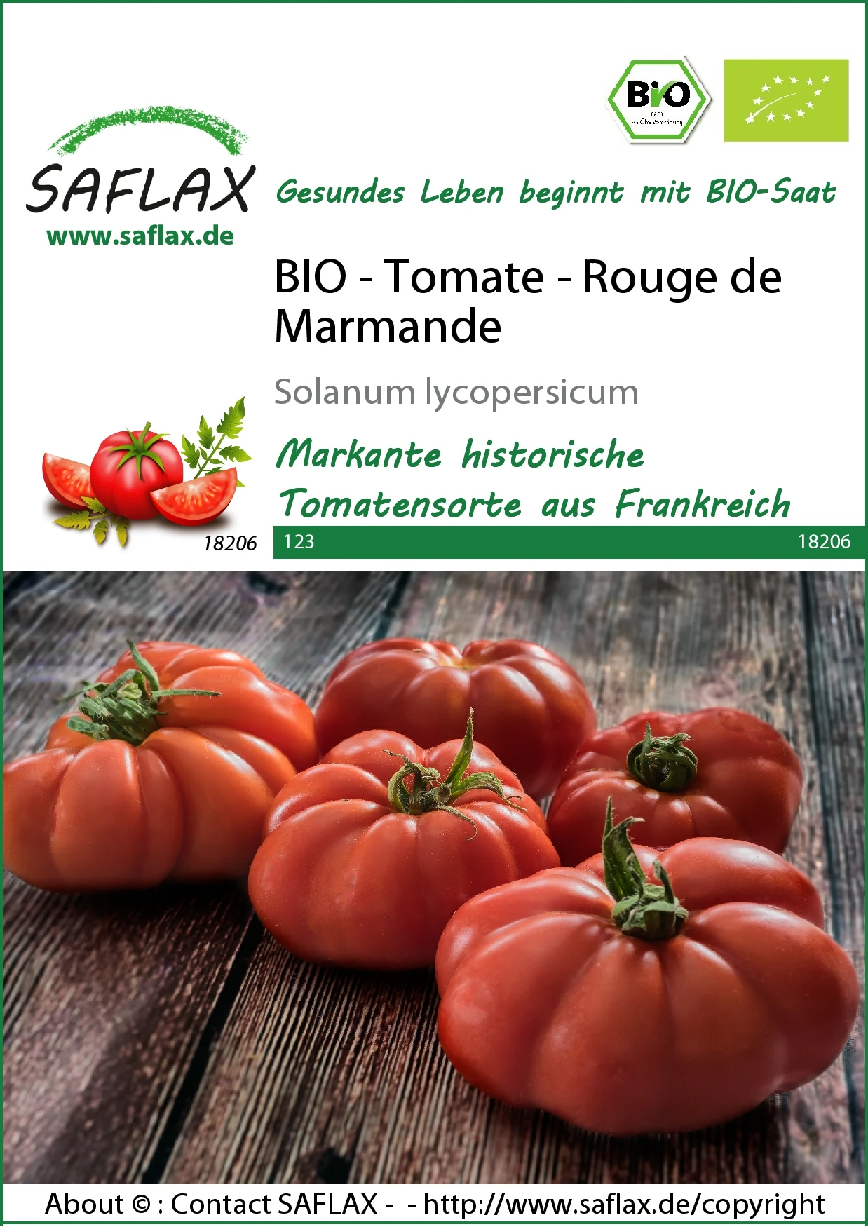 Tomate Rouge De Marmande | BIO Tomatensamen Von Saflax – Bild 2