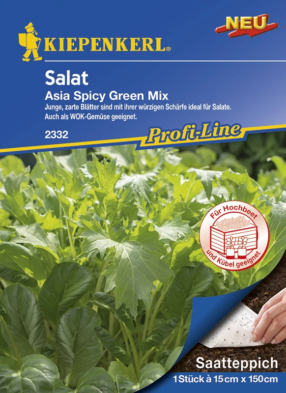Salat Asia Spicy Green Mix (Saatteppich) | Salatsamen Von Kiepenkerl