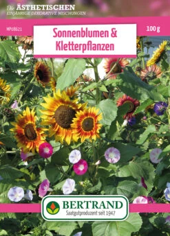 Blumenwiese Sonnenblumen &amp; Kletterpflanzen (100 G) | Blumensamen Von Bertrand