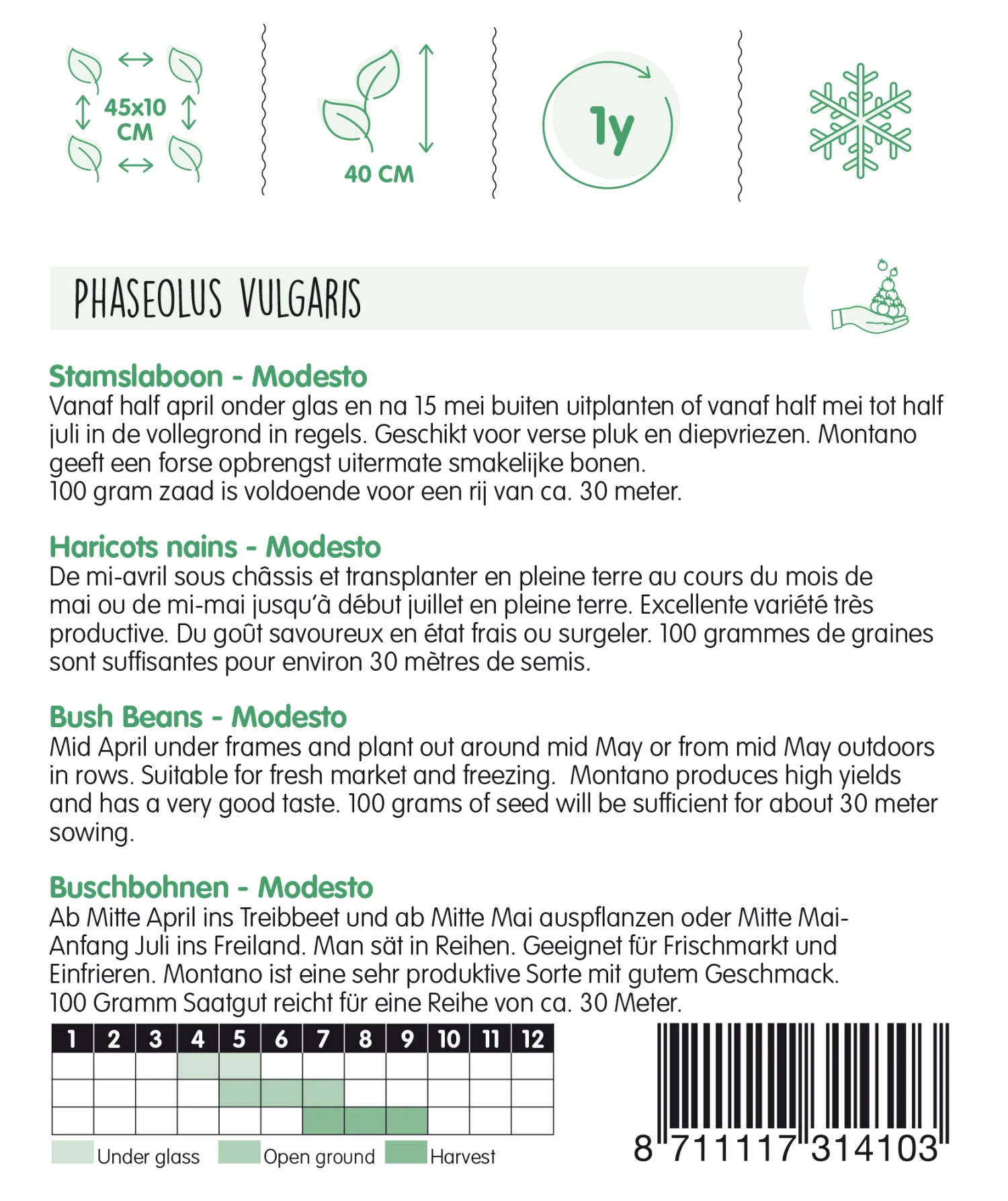 Buschbohnen Montano (100 G) | Buschbohnensamen Von Hortitops