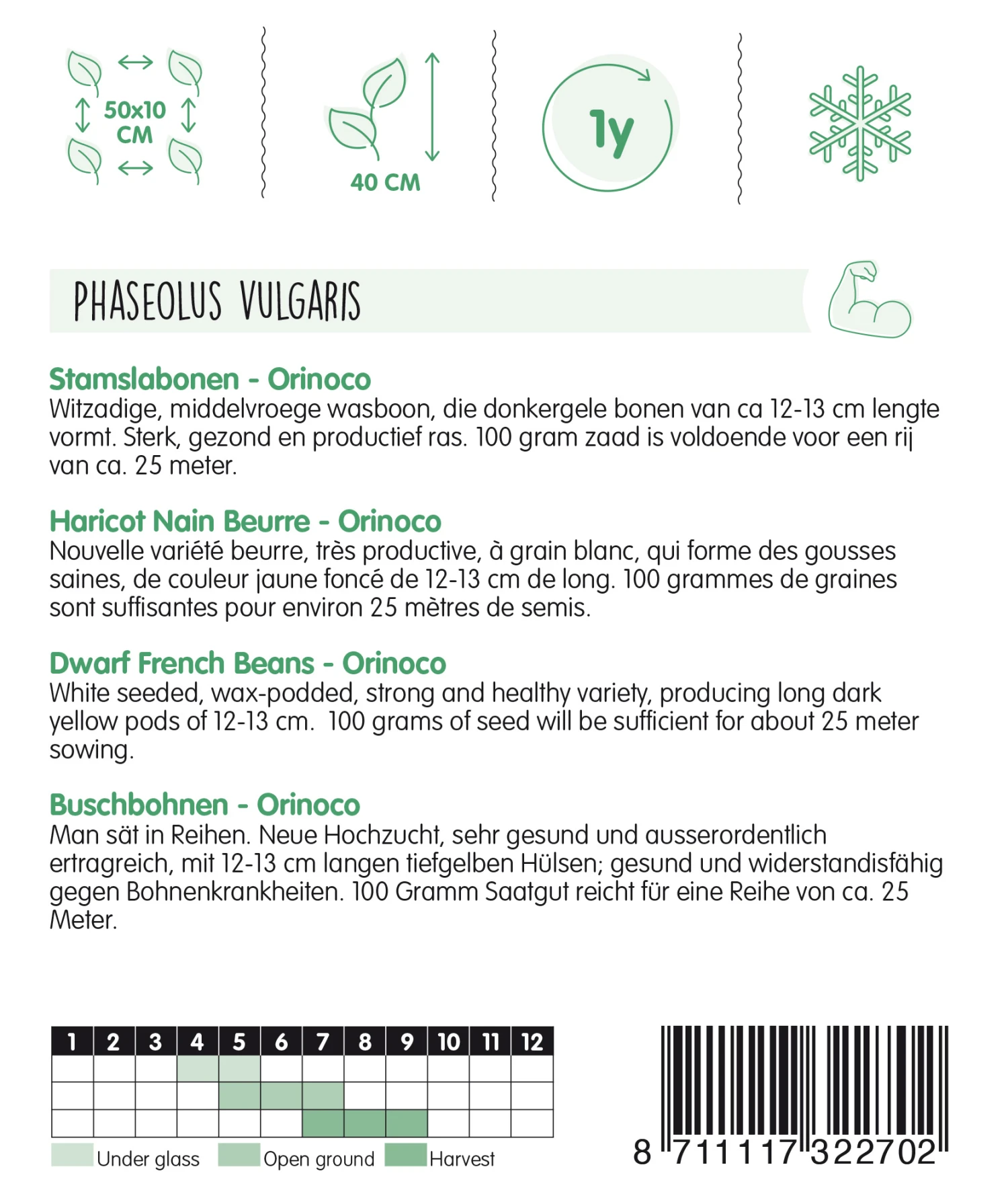 Buschbohnen Orinoco (100 G) | Buschbohnensamen Von Hortitops