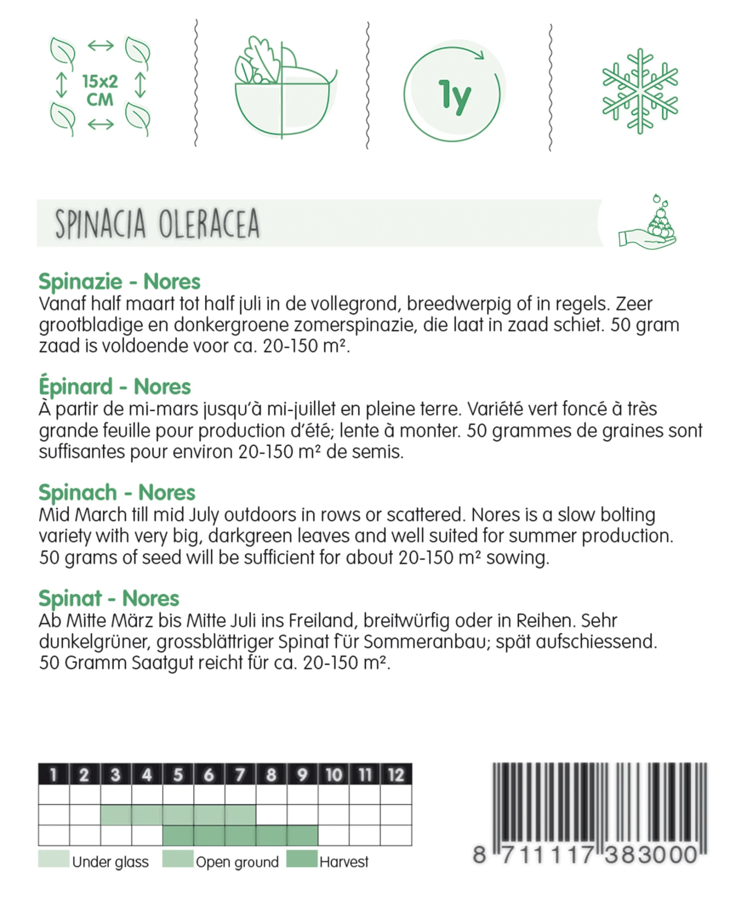 Spinat Nores (250 G) | Spinatsamen Von Hortitops – Bild 2