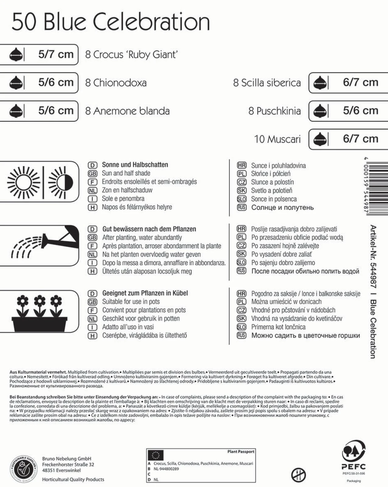 Colour Symphony Blue Celebration (50 Stück) | Blumenzwiebelmischungen Von Kiepenkerl
