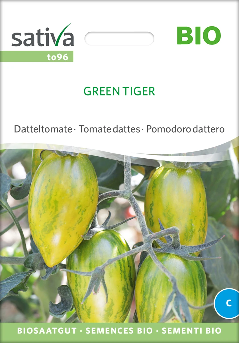 Datteltomate Green Tiger | BIO Stabtomatensamen Von Sativa Rheinau – Bild 2