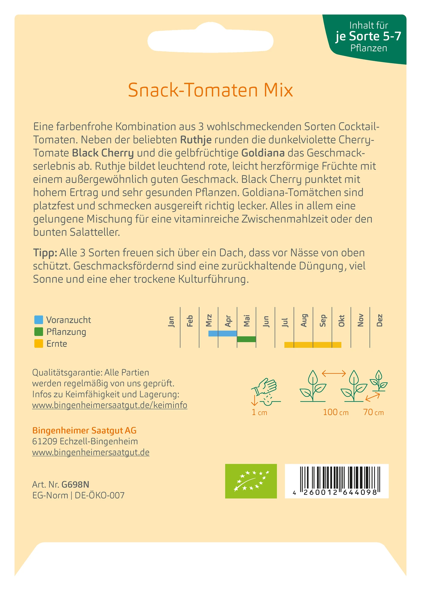 Snack-Tomaten Mix | BIO Tomatensamen Von Bingenheimer Saatgut