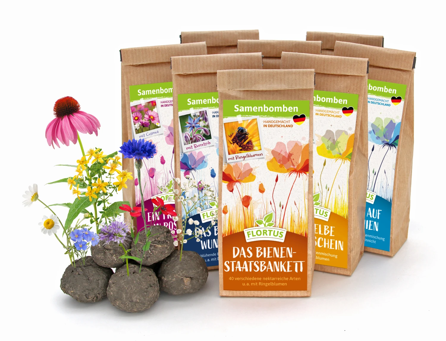 Samenbomben Set (8 Päckchen) | Blumensamenmischung Von FLORTUS – Bild 6