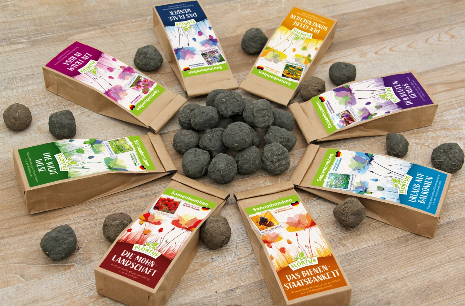 Samenbomben Set (8 Päckchen) | Blumensamenmischung Von FLORTUS – Bild 4