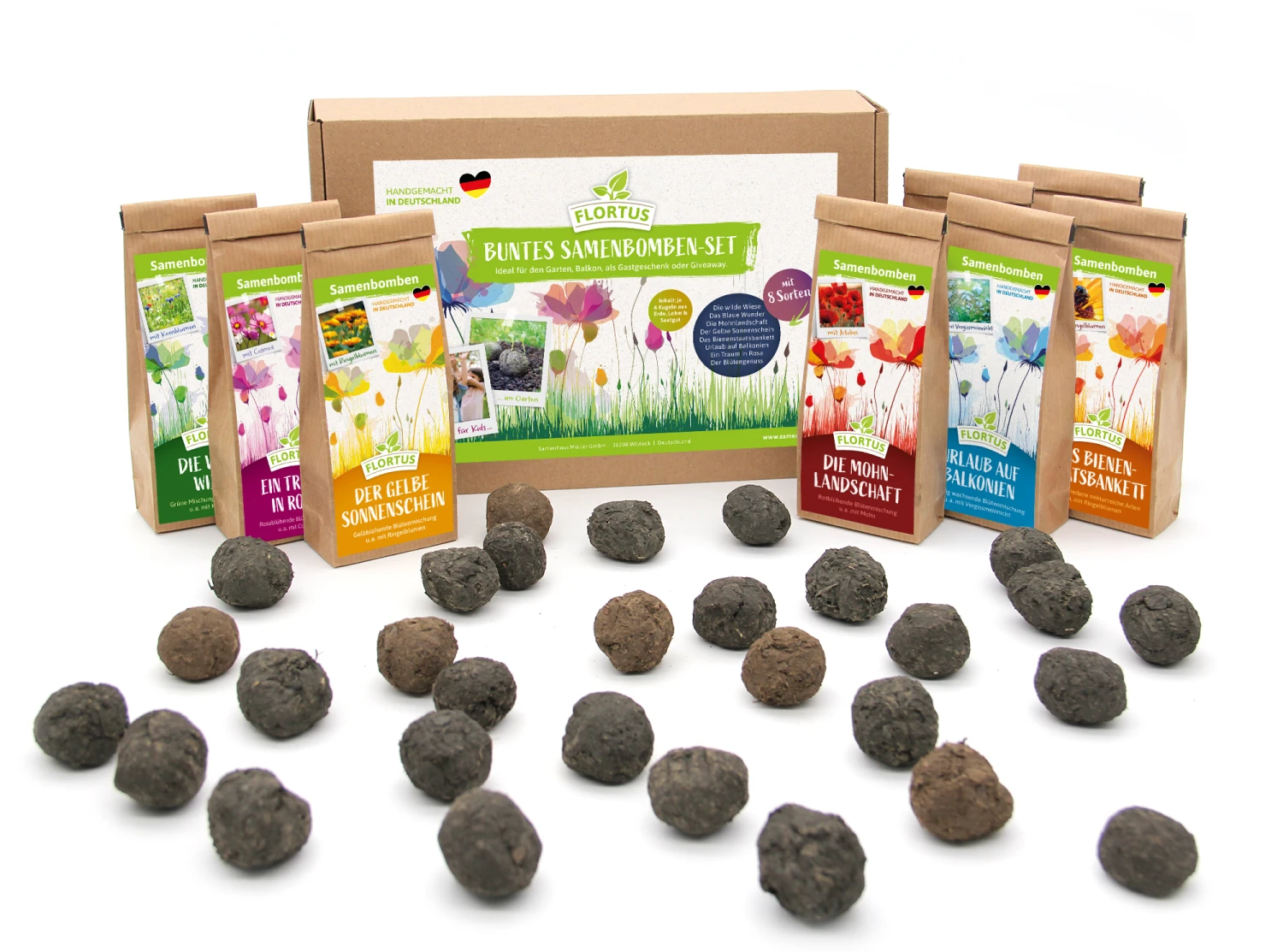 Samenbomben Set (8 Päckchen) | Blumensamenmischung Von FLORTUS – Bild 3
